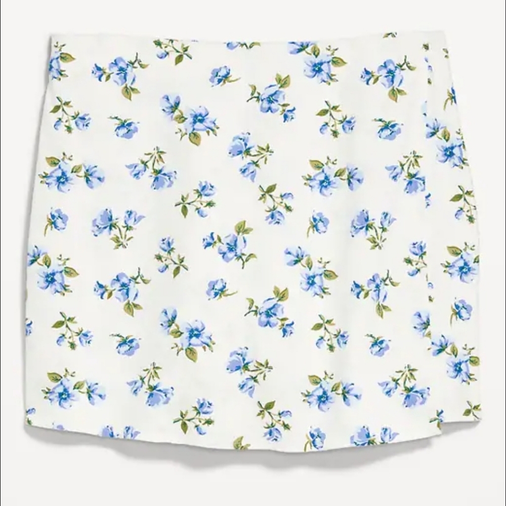 Old Navy Blue Floral Mini Skort